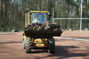 Bauarbeiten Kunstrasen VfR Niedertiefenbach